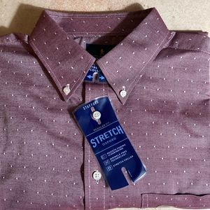 NWT stretch button down
